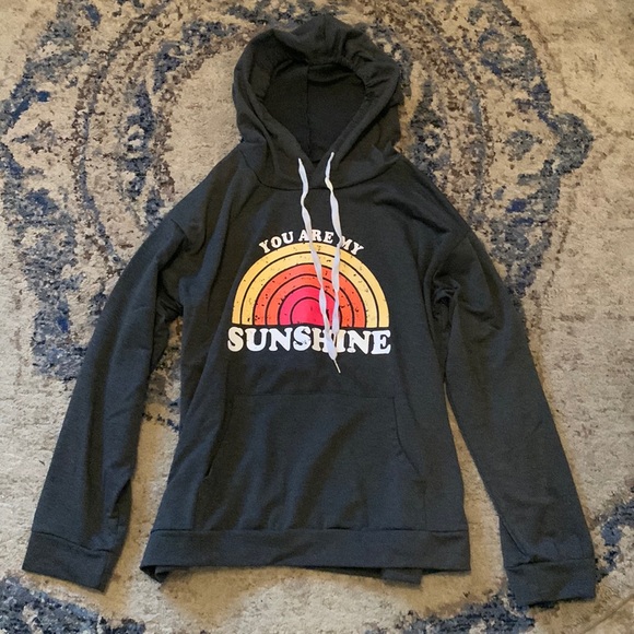 Tops - Gray ‘You Are My Sunshine’ Hoodie- size large